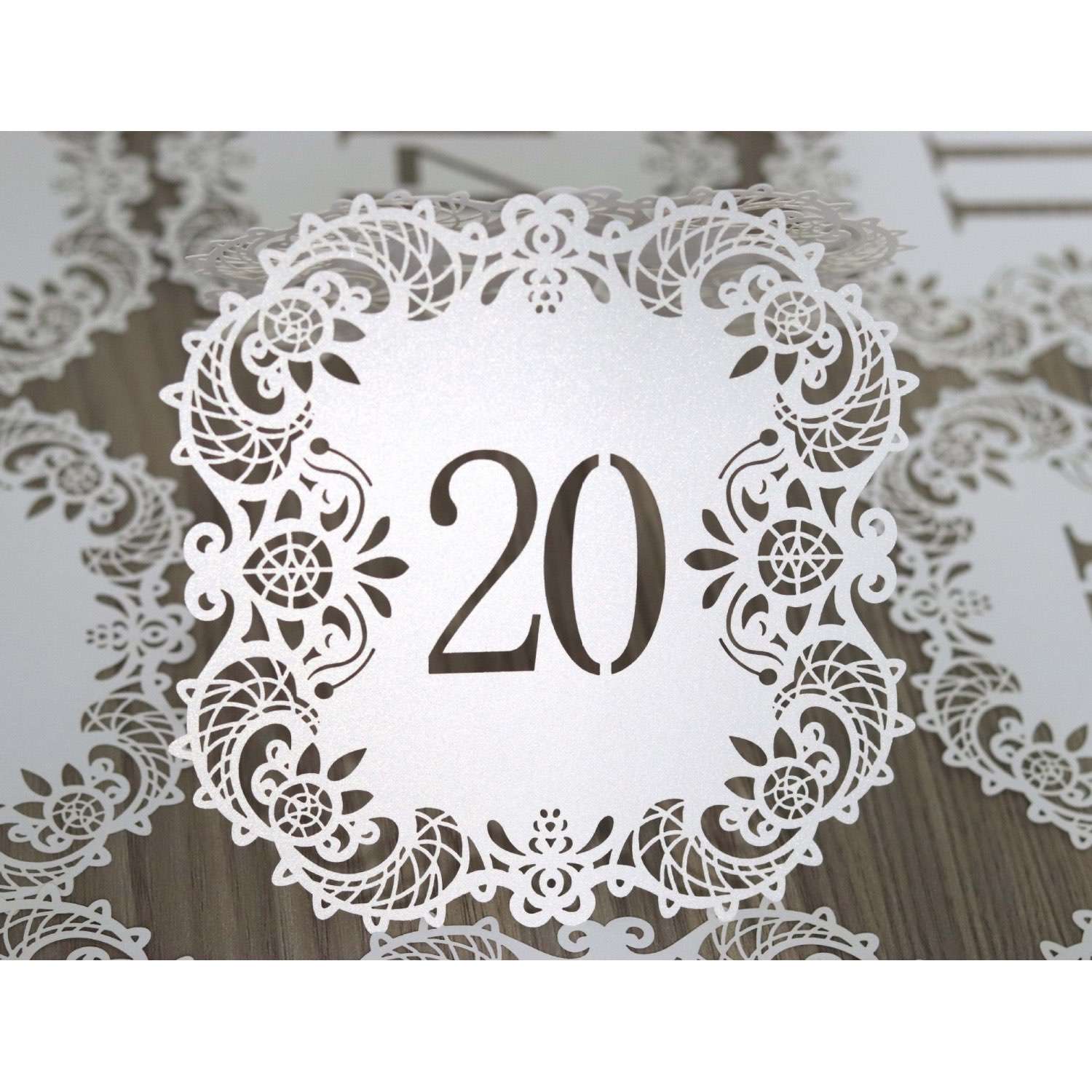 Table Card Wedding Supplies Laser Cut Card Number Card